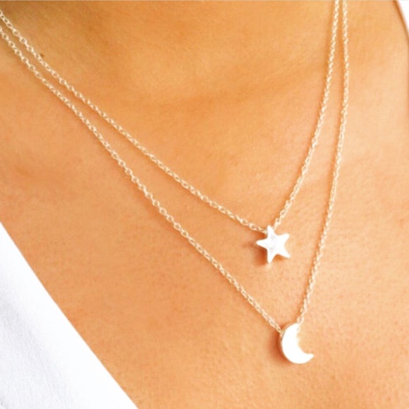 Jewelry - ✨Moon and Star Layered Necklace✨